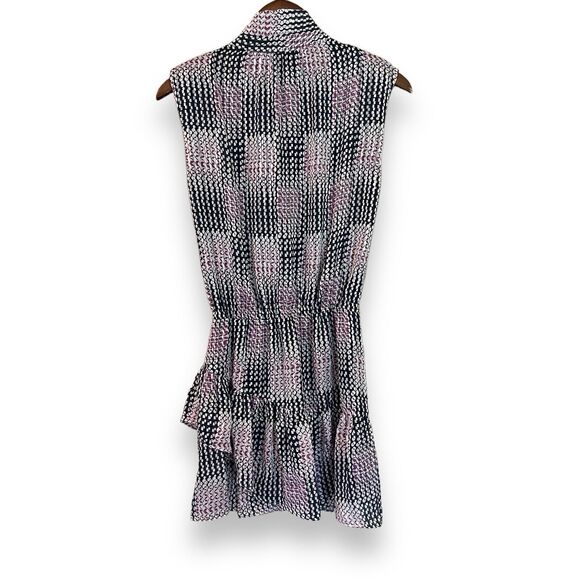 NWT Ramy Brook Printed Shawnie Ruffle Mini Dress XXS Petunia Combo Purple Blue - Picture 11 of 13